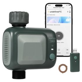 WiFi Sprinkler Timer, Single Outlet, Smart Hose Faucet Water Timer with Brass Inlet, APP Control via 2.4Ghz WiFi or Bluetooth